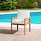 Alaterre Furniture Okemo Acacia Outdoor Dining Chair with Cushion ANOK02ANO - alternate 2